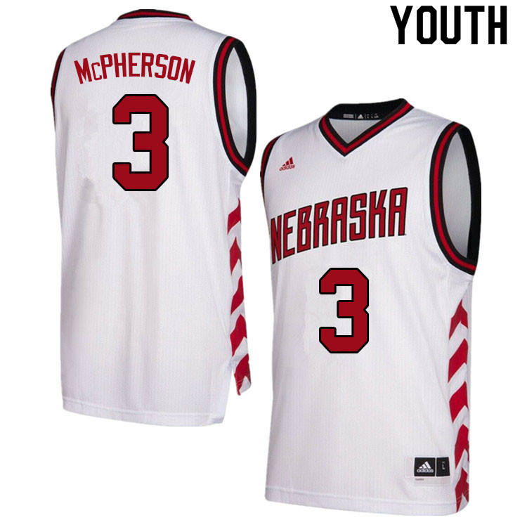 Youth #3 Quaran McPherson Nebraska Cornhuskers College Basketball Jerseys Sale-Hardwood - Click Image to Close